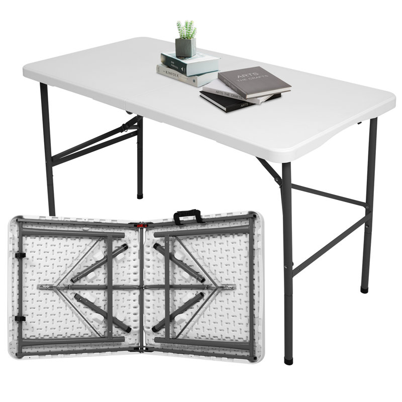FWTL DEAL 4 FEET Folding Table, Plastic Table For Outdoor and